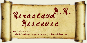 Miroslava Miščević vizit kartica
